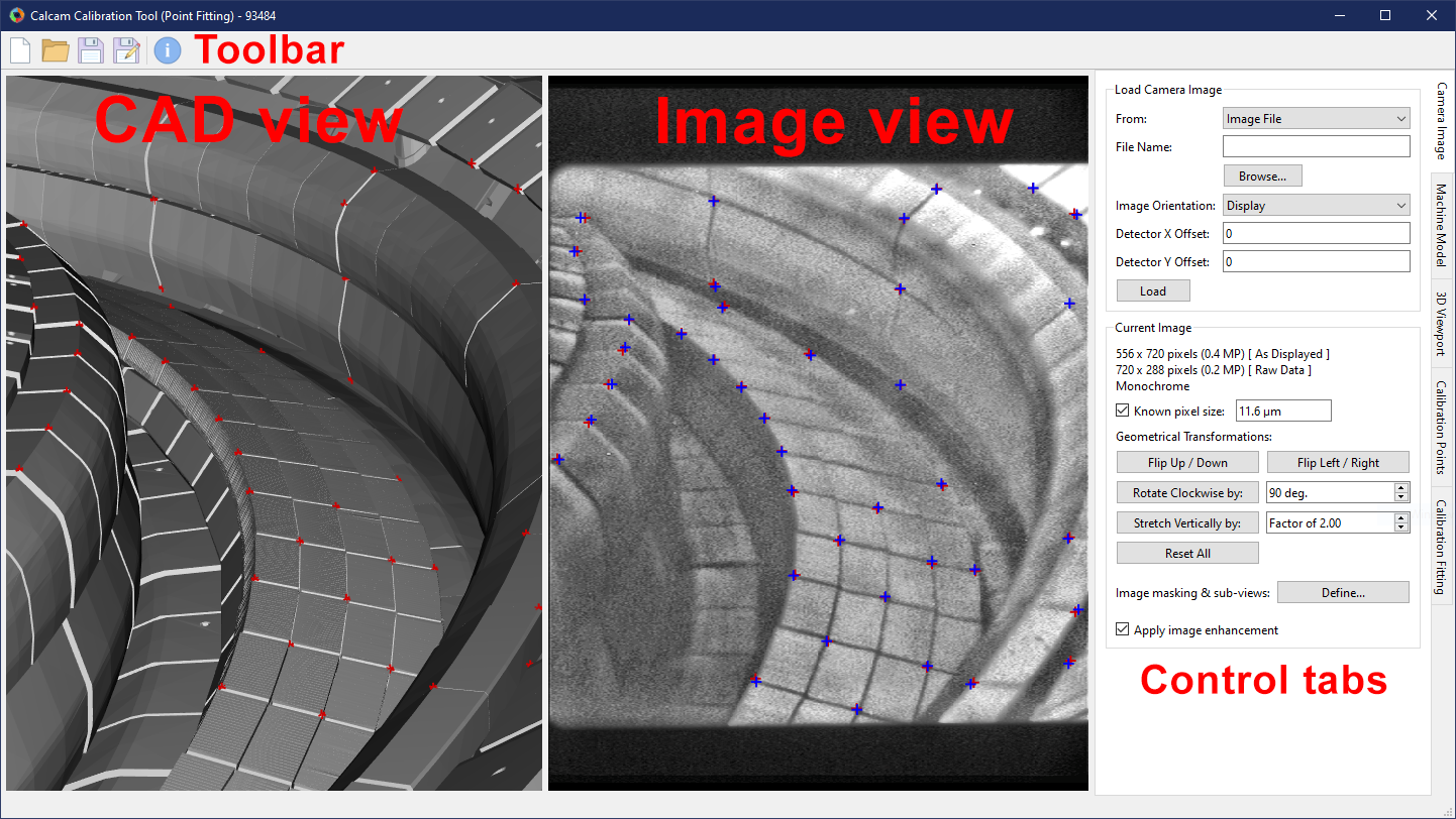 Calibration tool screenshot