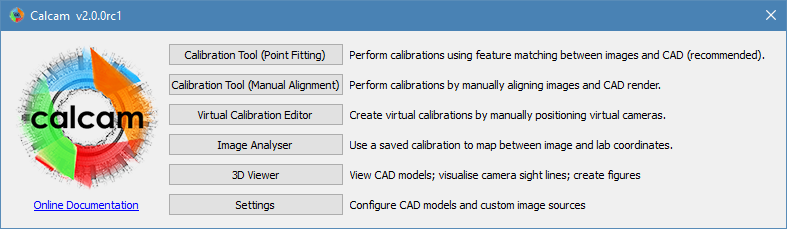 Calcam Launcher Screenshot